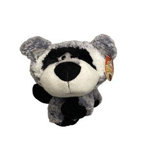 Aurora Plush Ruckus Raccoon Funny Bones 13” Gray White Stuffed Animal